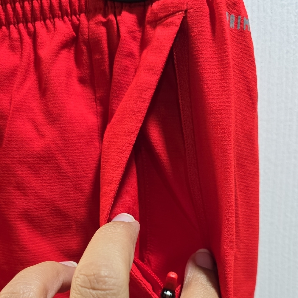 Adidas Red Pants with Tapered Fit and Ankle Cuffs Woman's Size XS - Picture 9 of 14